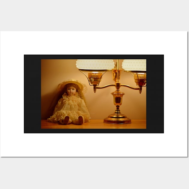 Lamplit doll with lace dress Wall Art by LaurieMinor